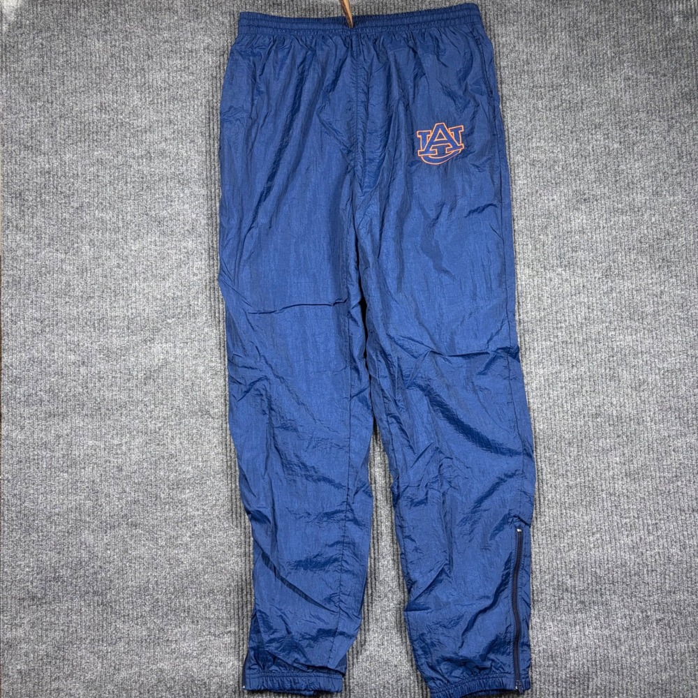 Auburn Tigers Track Pants Mens XL NCAA Navy Blue Nylon Mesh Lined Swish 4441